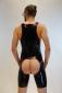 Preview: Chapsbody Bremen – offener Latexbody mit Paspel & Streifen | XS–4XL | 3–4 Wochen Lieferzeit