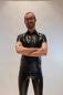 Preview: Latex Polo Manchester – mit gummiertem Zip & Farbstreifen | 4–6 Wochen Lieferzeit