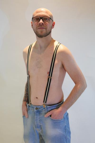 „Suspenders Old School – Y-Hosenträger aus Latex mit Metallclip in 0,6 mm Stärke“